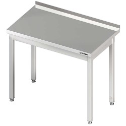 Stół stalowy bez półki, przyścienny, skręcany, 600x600x850 mm