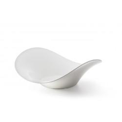 Miska w kształcie fali z melaminy 355x355x(h)123, czarna