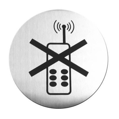 Tabliczka informacyjna samoprzylepna - zakaz używania telefonów komórkowych 